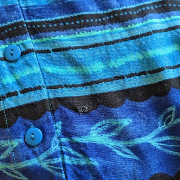 Y2K Blue Tropical Shirt - Picture 2 of 6